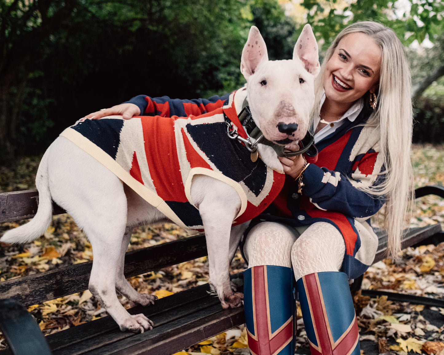 Distressed Union-Jack Dog Hoodie