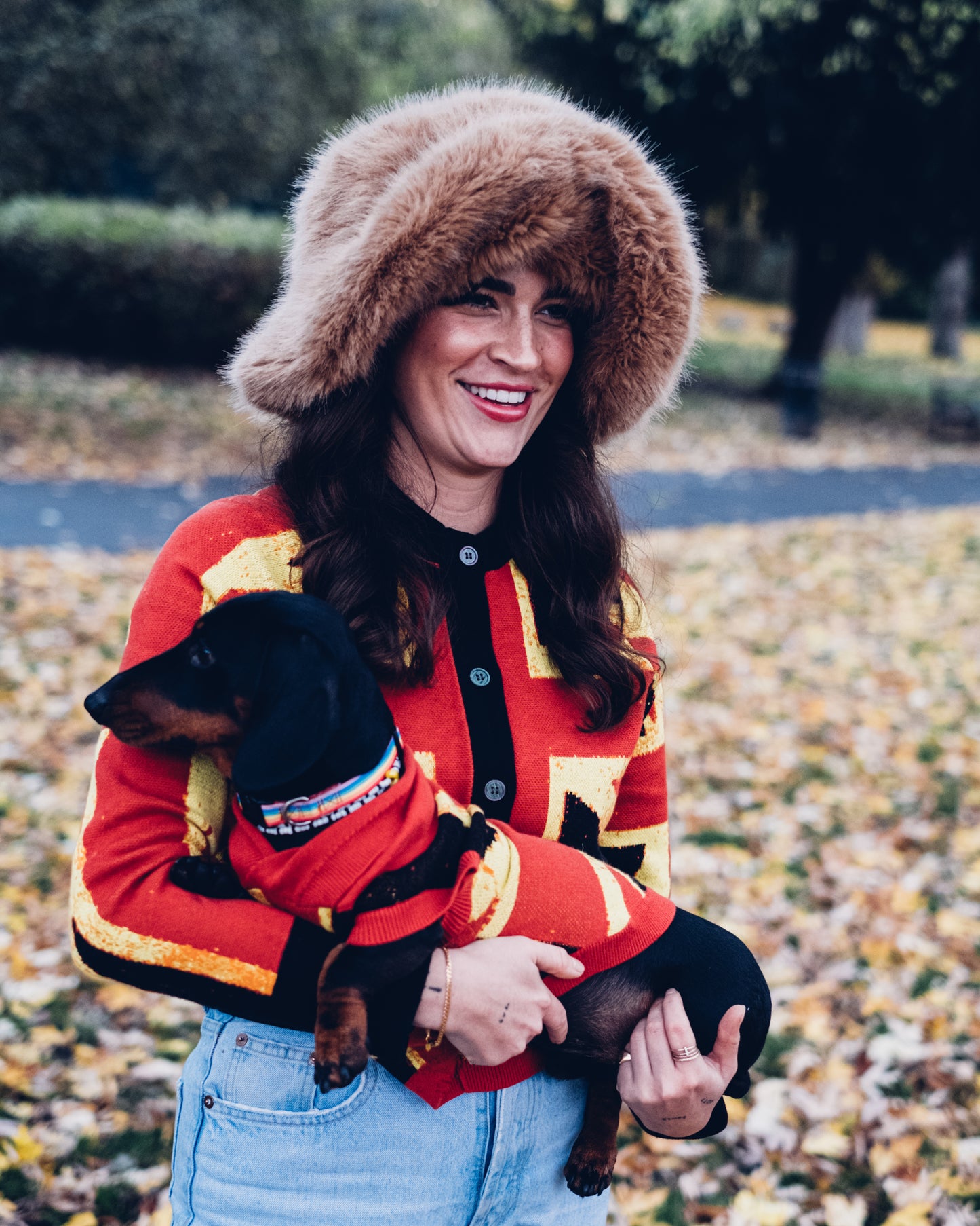 Distressed Union-Jack Dog Sweater