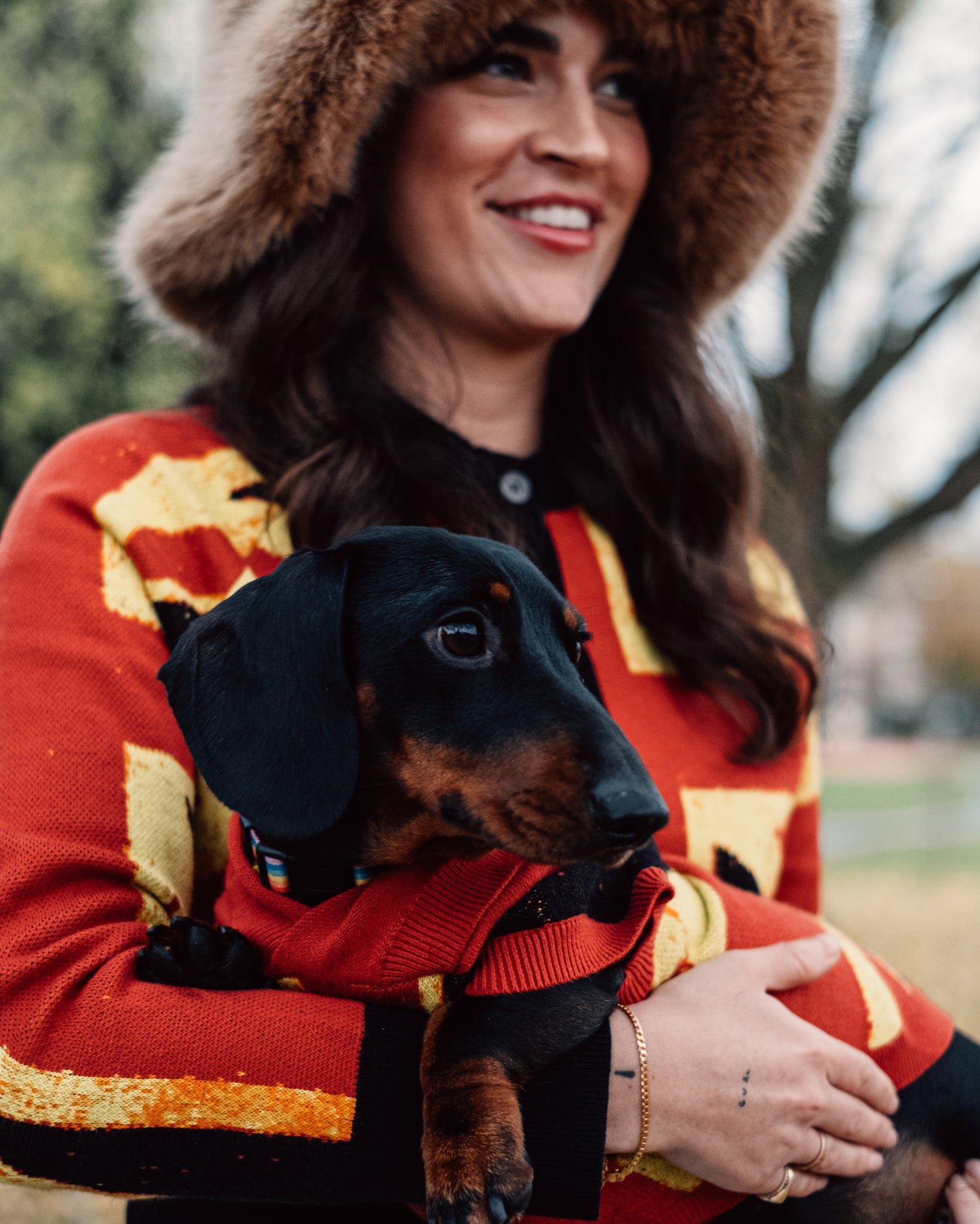 Distressed Union-Jack Dog Sweater