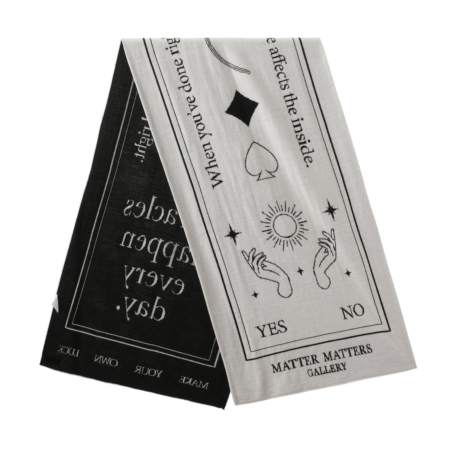 Unlimited Miracles Scarf (White & Black)