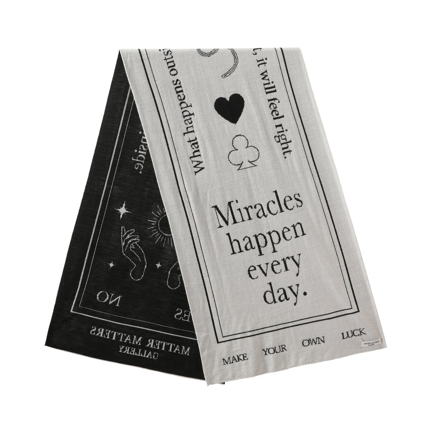 Unlimited Miracles Scarf (White & Black)